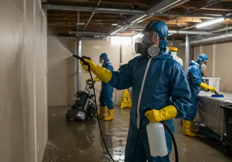 Basement Sanitization and Antimicrobial Treatment process in San Bernardino, CA