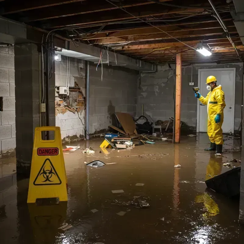 Flooded Basement Electrical Hazard in San Bernardino, CA Property